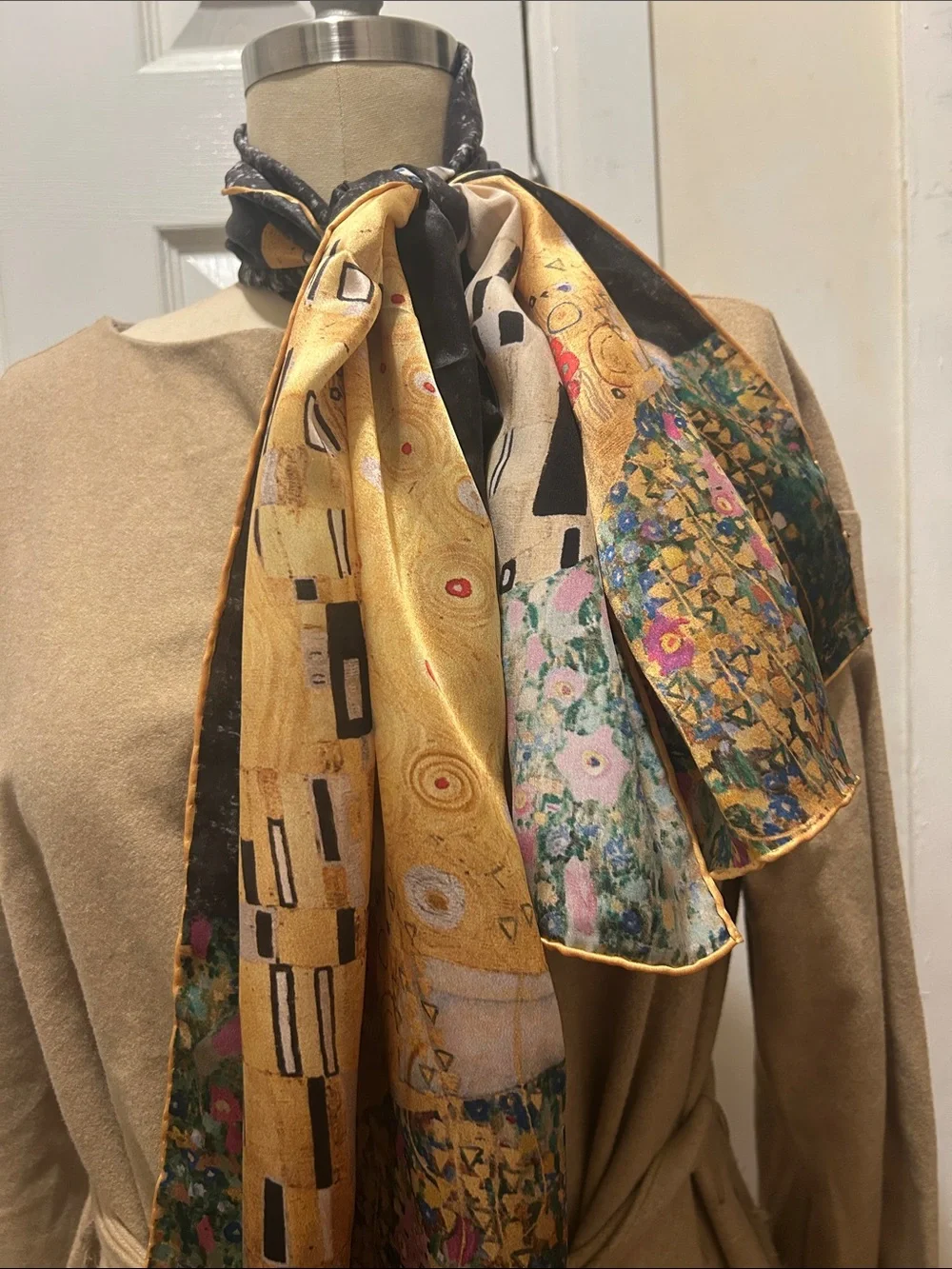 Gustav Klimt “The Kiss” Silk Scarf